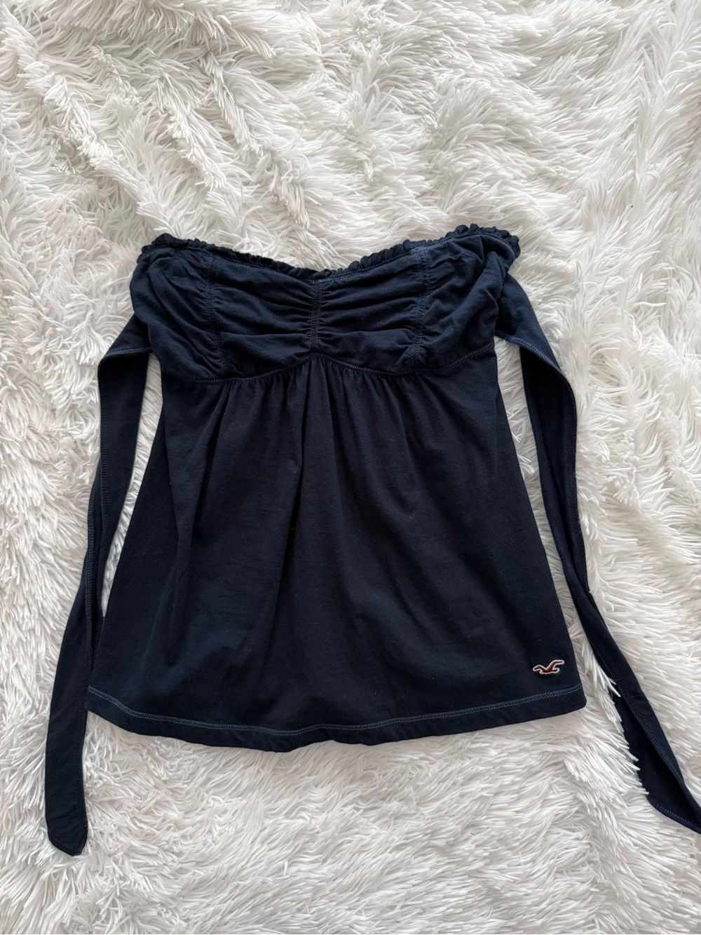 Vintage Hollister Navy tube top with bow in the back